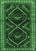 Machine Washable Persian Emerald Green Traditional Area Rugs, wshtr3055emgrn