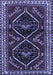 Machine Washable Persian Blue Traditional Rug, wshtr3055blu