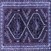 Square Persian Blue Traditional Rug, tr3055blu