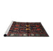 Sideview of Machine Washable Traditional Brown Rug, wshtr3056