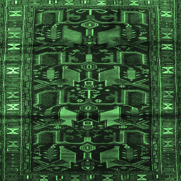 Square Persian Emerald Green Traditional Rug, tr3056emgrn