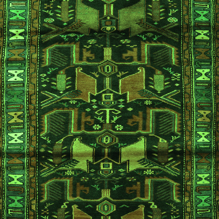 Serging Thickness of Machine Washable Persian Green Traditional Area Rugs, wshtr3056grn