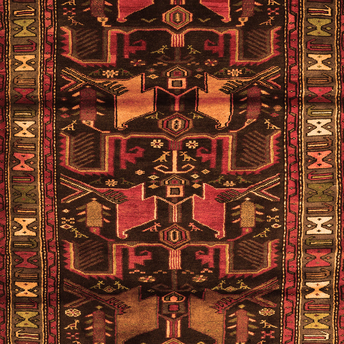 Serging Thickness of Machine Washable Persian Orange Traditional Area Rugs, wshtr3056org