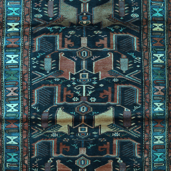 Machine Washable Persian Light Blue Traditional Rug, wshtr3056lblu