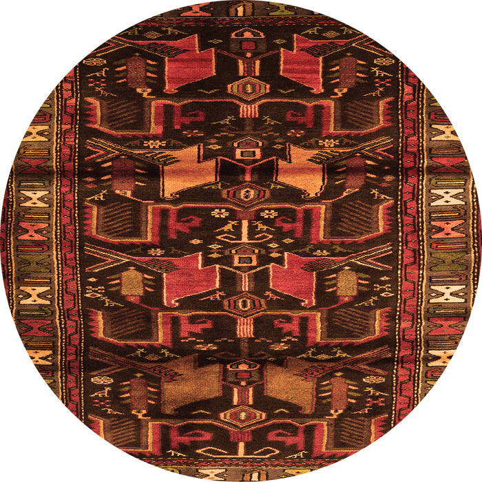 Square Persian Orange Traditional Rug, tr3056org