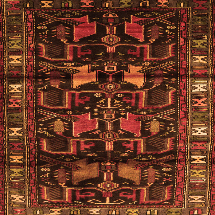 Serging Thickness of Persian Orange Traditional Rug, tr3056org