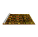 Sideview of Machine Washable Persian Yellow Traditional Rug, wshtr3056yw