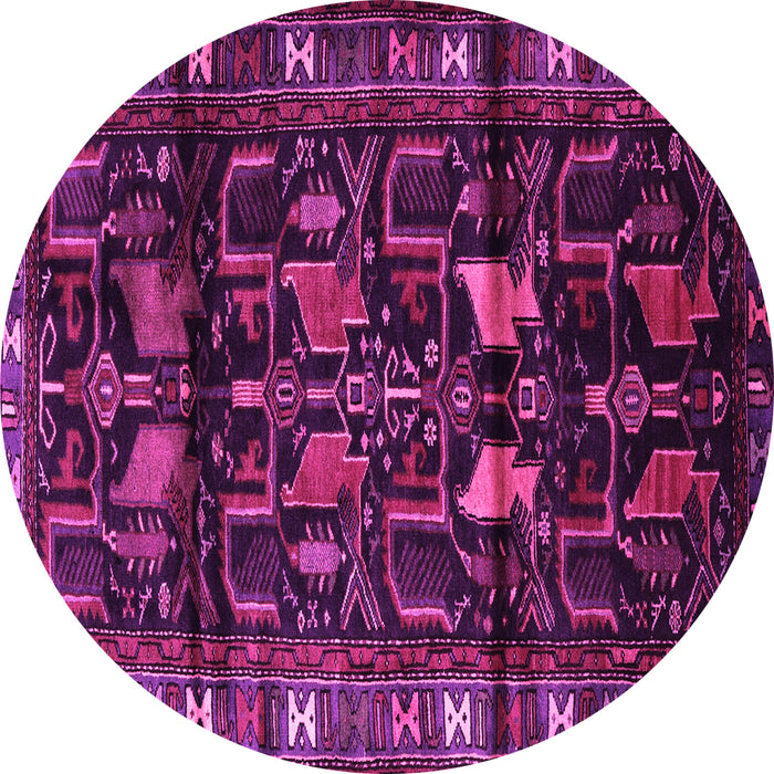 Round Persian Pink Traditional Rug, tr3056pnk