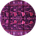 Round Persian Pink Traditional Rug, tr3056pnk