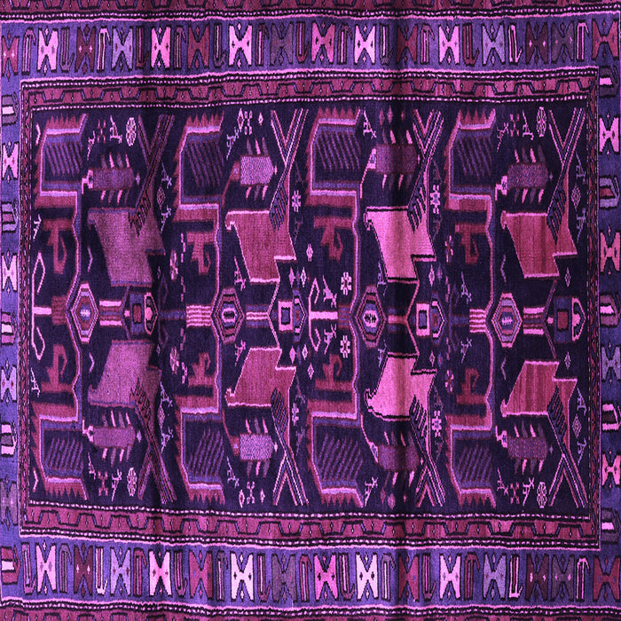 Square Machine Washable Persian Purple Traditional Area Rugs, wshtr3056pur