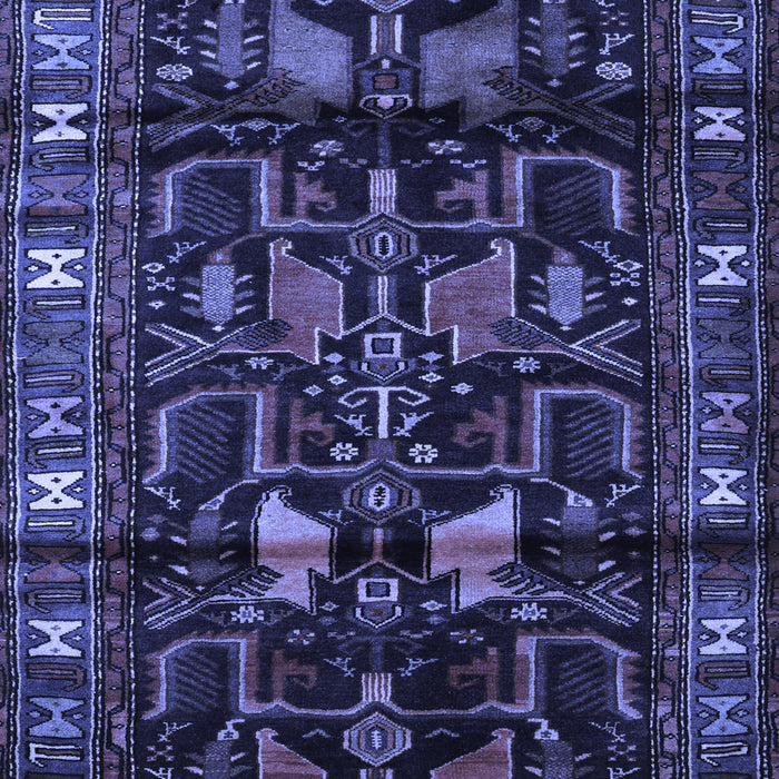 Machine Washable Persian Blue Traditional Rug, wshtr3056blu