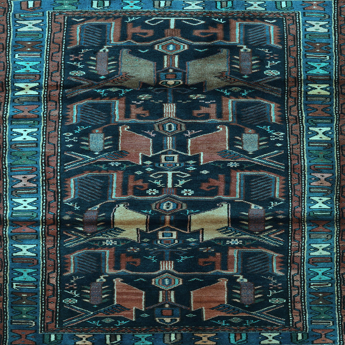 Square Persian Light Blue Traditional Rug, tr3056lblu