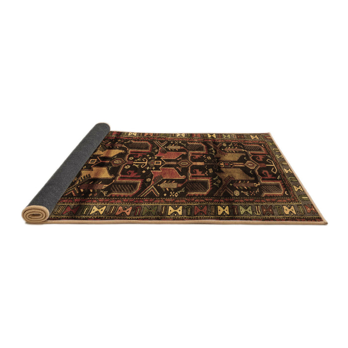 Sideview of Persian Brown Traditional Rug, tr3056brn
