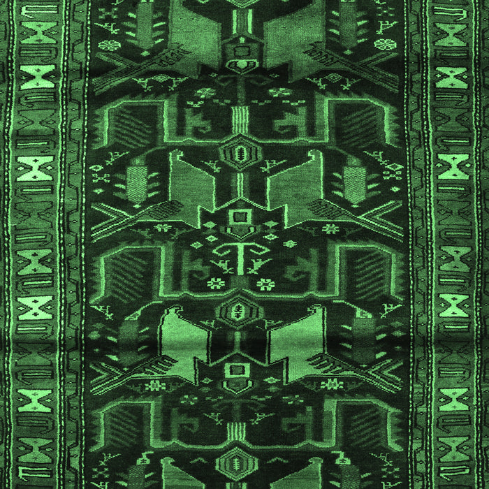 Machine Washable Persian Emerald Green Traditional Area Rugs, wshtr3056emgrn