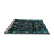 Sideview of Machine Washable Persian Light Blue Traditional Rug, wshtr3056lblu