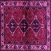 Square Machine Washable Persian Pink Traditional Rug, wshtr3057pnk