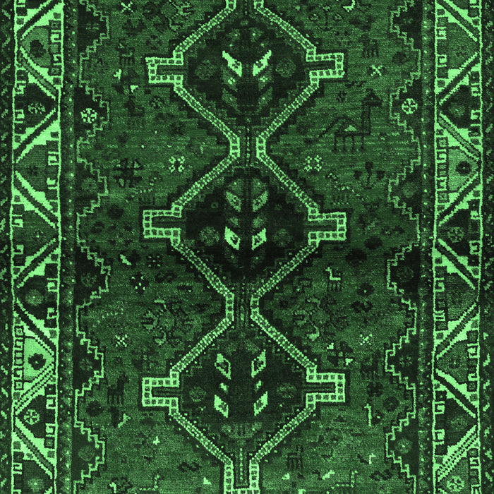 Machine Washable Persian Emerald Green Traditional Area Rugs, wshtr3057emgrn