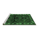 Sideview of Machine Washable Persian Emerald Green Traditional Area Rugs, wshtr3057emgrn