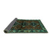 Sideview of Persian Turquoise Traditional Rug, tr3057turq