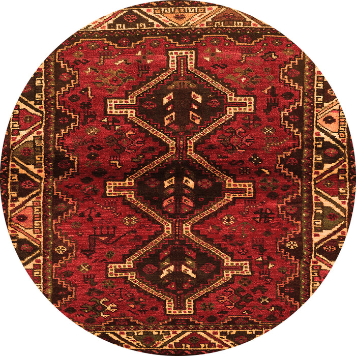 Square Persian Orange Traditional Rug, tr3057org