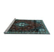 Sideview of Machine Washable Persian Light Blue Traditional Rug, wshtr3058lblu