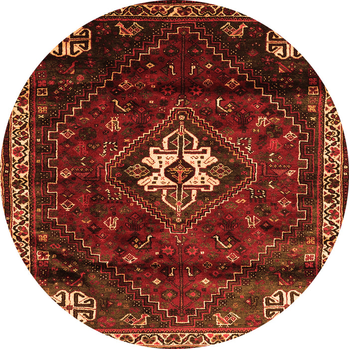Machine Washable Persian Orange Traditional Area Rugs, wshtr3058org