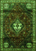 Serging Thickness of Machine Washable Persian Green Traditional Area Rugs, wshtr3058grn