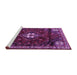 Sideview of Machine Washable Persian Purple Traditional Area Rugs, wshtr3058pur