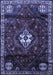 Machine Washable Persian Blue Traditional Rug, wshtr3058blu