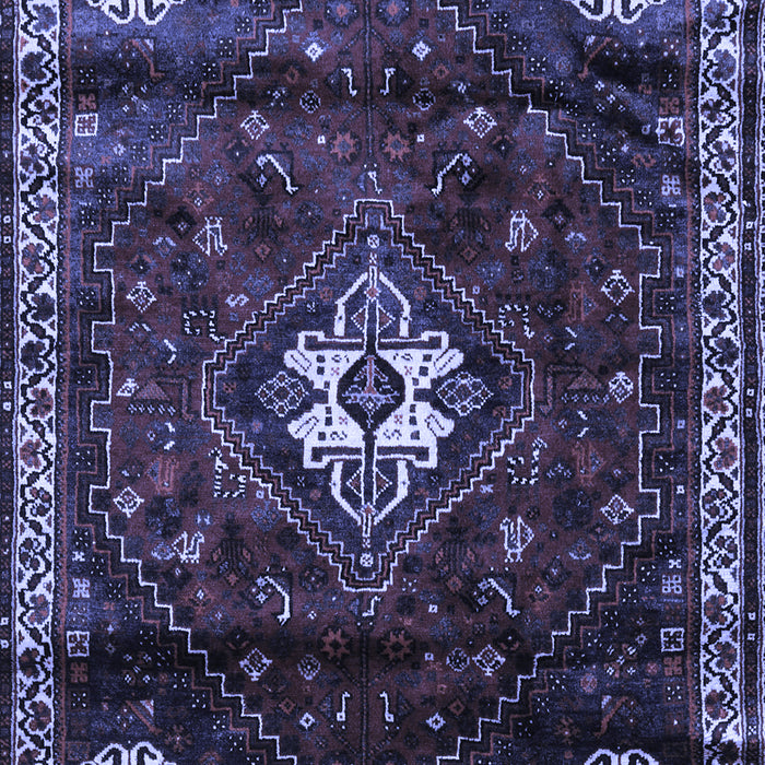 Machine Washable Persian Blue Traditional Rug, wshtr3058blu