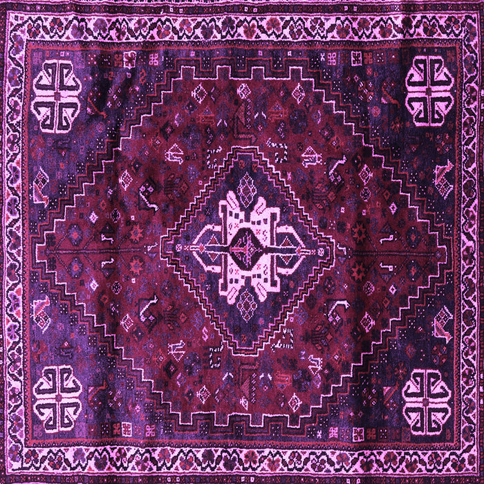 Square Persian Purple Traditional Rug, tr3058pur