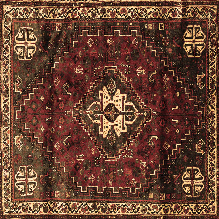 Square Persian Brown Traditional Rug, tr3058brn