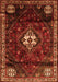 Serging Thickness of Machine Washable Persian Orange Traditional Area Rugs, wshtr3058org