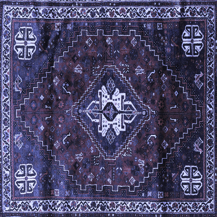 Square Persian Blue Traditional Rug, tr3058blu