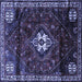 Square Persian Blue Traditional Rug, tr3058blu