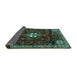 Sideview of Persian Turquoise Traditional Rug, tr3058turq