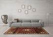 Machine Washable Persian Brown Traditional Rug in a Living Room,, wshtr3058brn