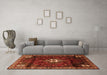 Machine Washable Persian Orange Traditional Area Rugs in a Living Room, wshtr3058org