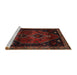 Sideview of Machine Washable Traditional Sepia Brown Rug, wshtr3059