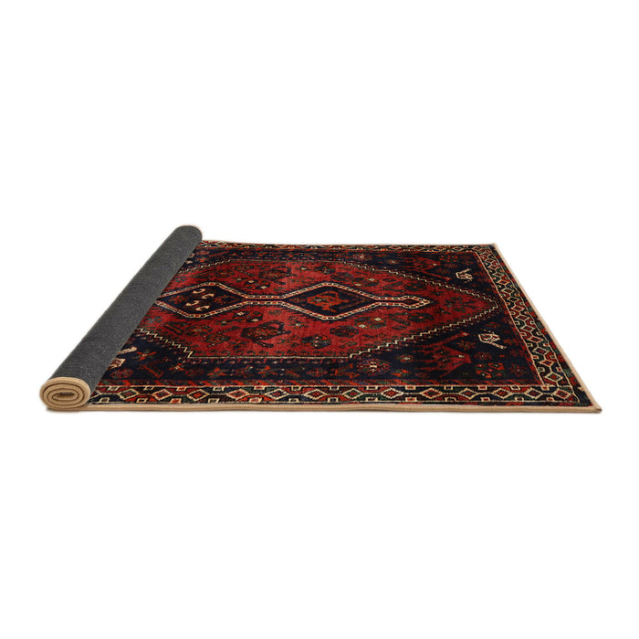 Sideview of Traditional Reddish Brown Persian Rug, tr3059