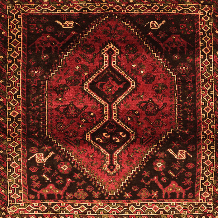 Serging Thickness of Persian Orange Traditional Rug, tr3059org