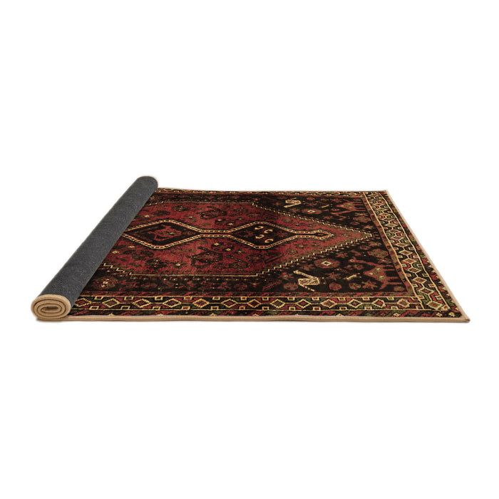 Sideview of Persian Brown Traditional Rug, tr3059brn