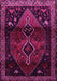 Machine Washable Persian Pink Traditional Rug, wshtr3059pnk