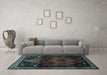 Machine Washable Persian Light Blue Traditional Rug in a Living Room, wshtr3059lblu