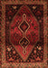 Serging Thickness of Machine Washable Persian Orange Traditional Area Rugs, wshtr3059org