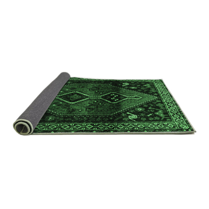 Sideview of Persian Emerald Green Traditional Rug, tr3059emgrn