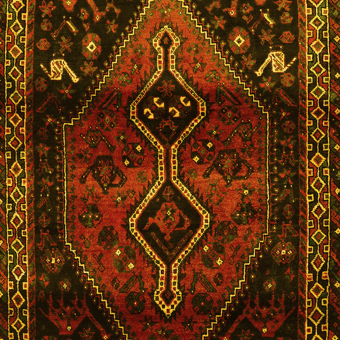 Machine Washable Persian Yellow Traditional Rug, wshtr3059yw