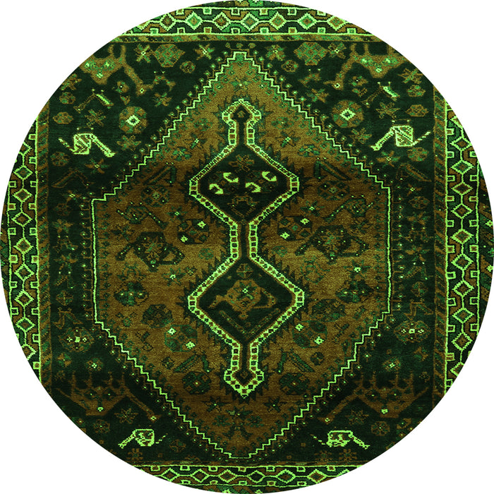 Machine Washable Persian Green Traditional Area Rugs, wshtr3059grn