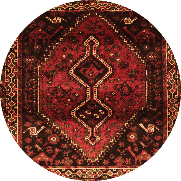 Square Persian Orange Traditional Rug, tr3059org