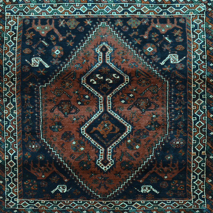 Square Persian Light Blue Traditional Rug, tr3059lblu